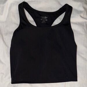 Calvin Klein Black Performance Racerback Crop Top